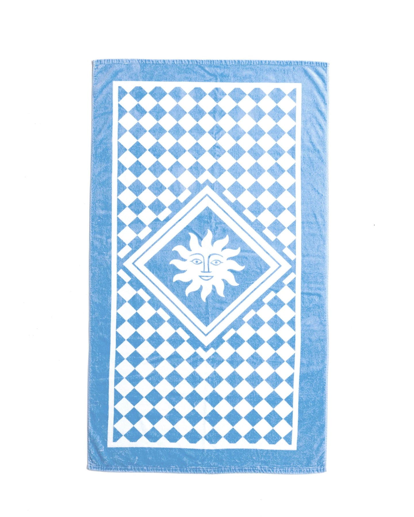 Funboy Blue Checked Beach Towel