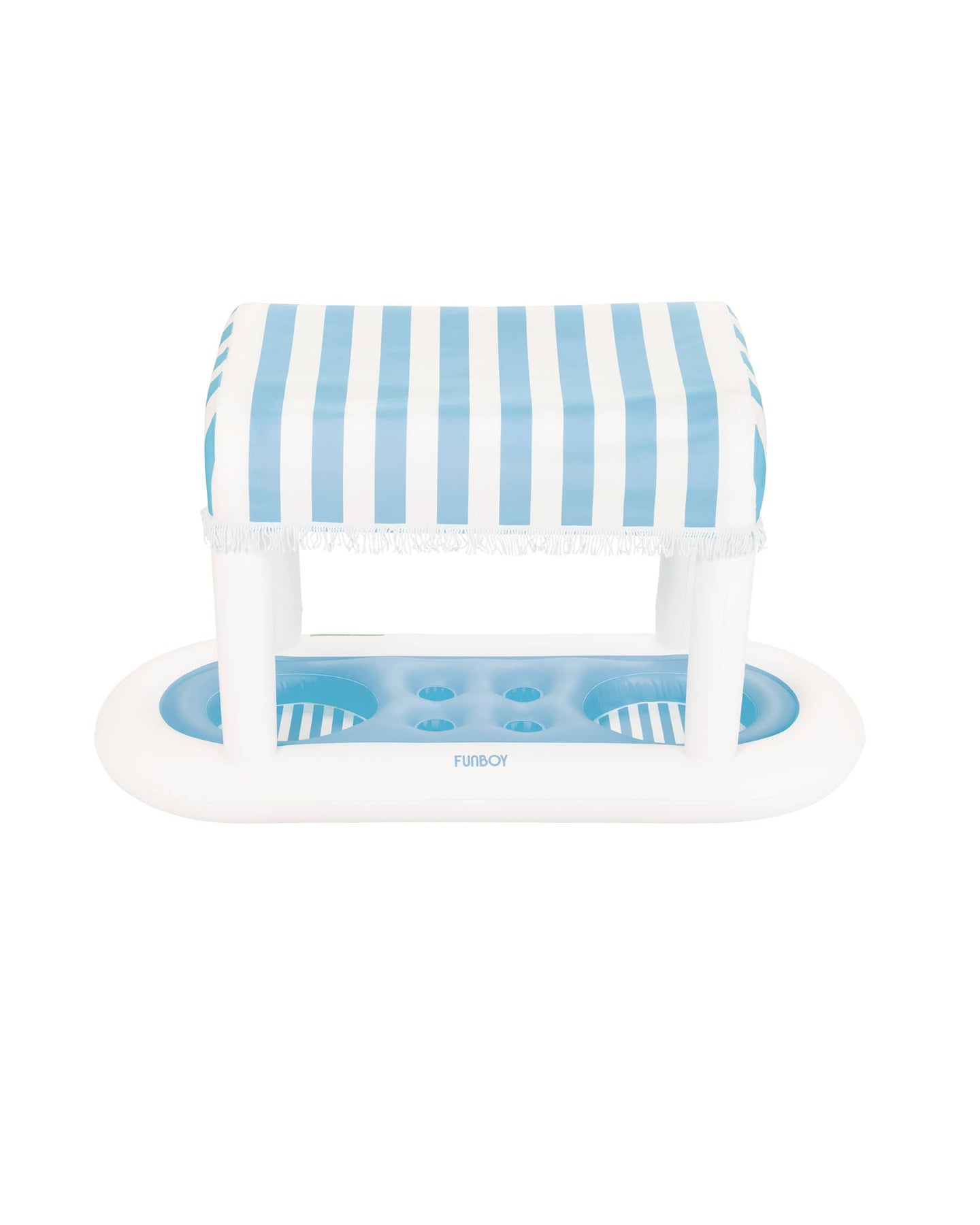 Blue & White Striped Floating Cabana Bar Pool Float