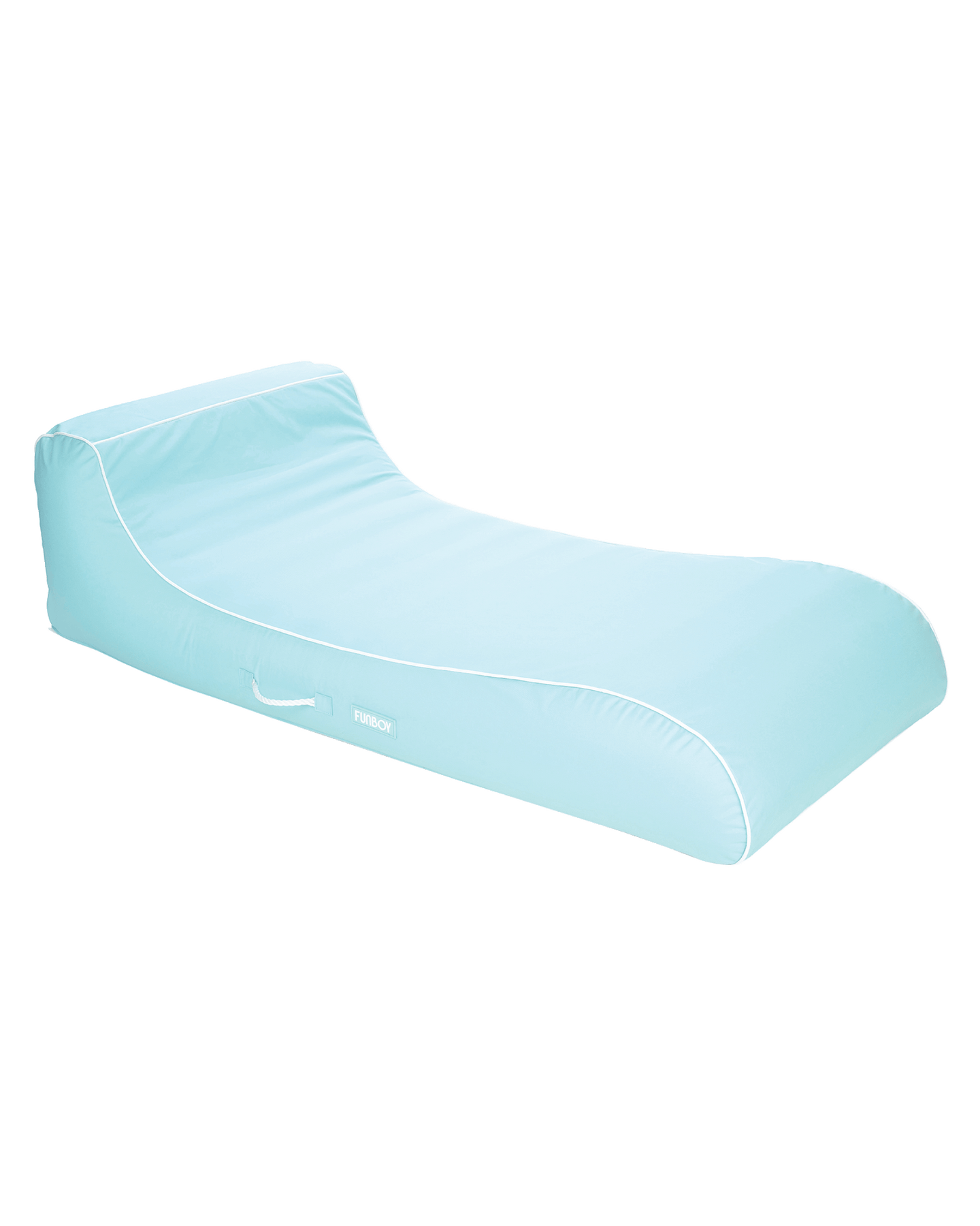 Baby Blue Cabana Fabric Sunbed Lounger