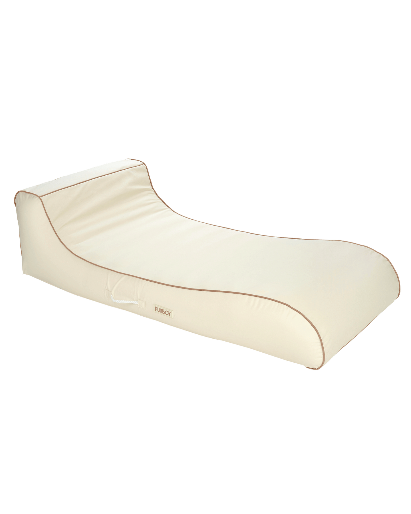 Cream Fabric Sunbed Lounger