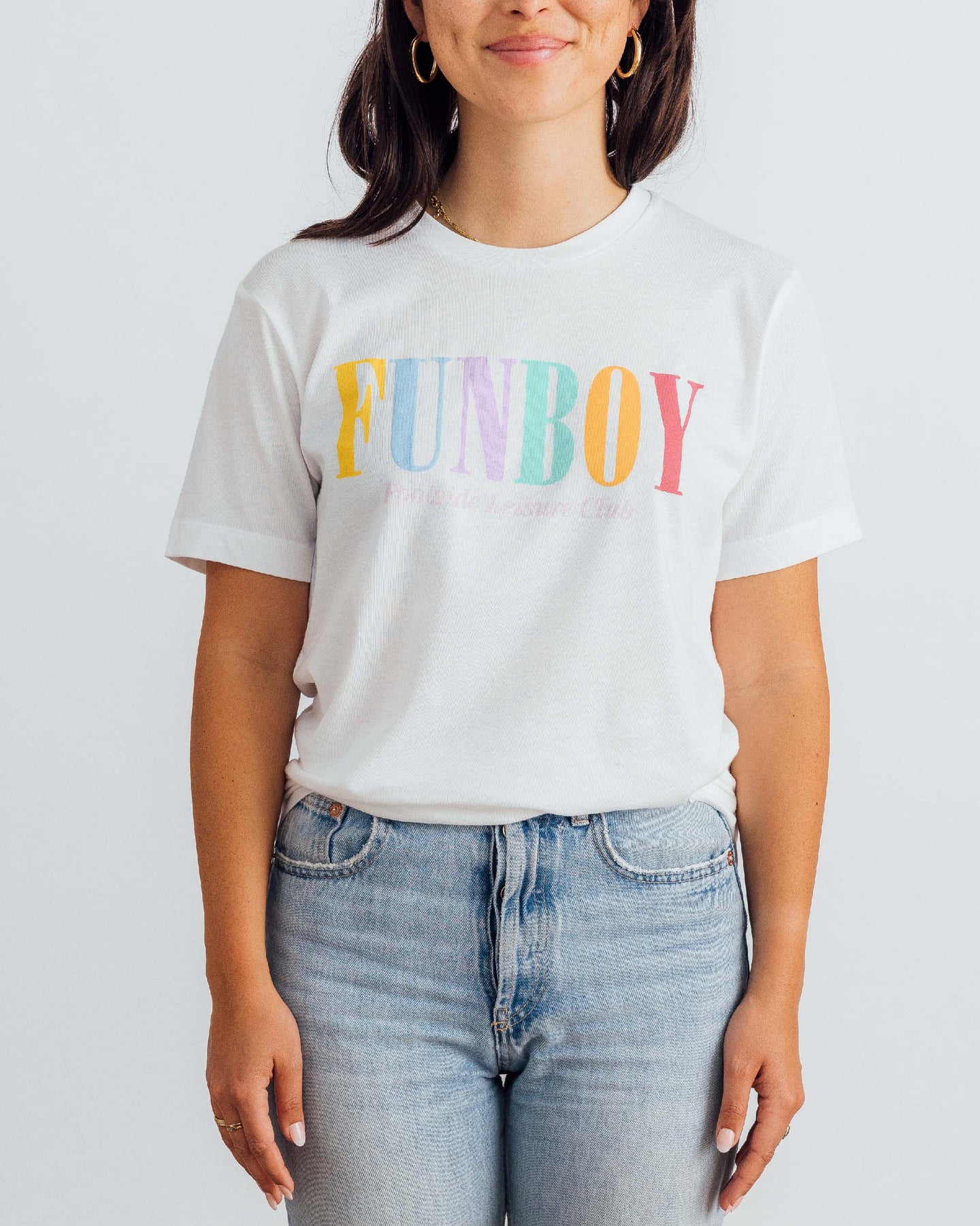 Funboy Merch - White Varsity Tee