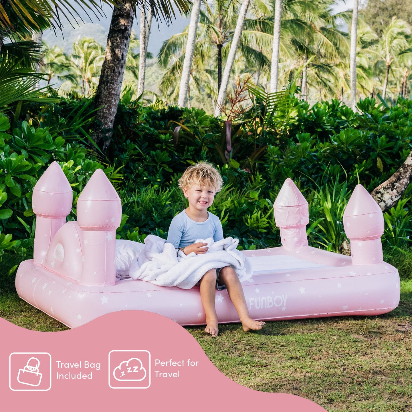 Kids Air Mattress - Pink Castle Sleepover Bed